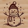 Beautiful Snow Figure Illustration Illustration of a winter season snowman figure made from stacked blocks of snow.