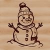 A winter-themed snowman illustration created in vector art format.