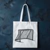Vector Hockey Design A detailed vector illustration of a hockey goal, suitable for cutting machines or laser cutters.