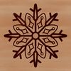 Winter Wonderland Snowflake A delicate six-pointed snowflake with intricate details, suitable for use as vector art in various design projects.