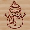 Winter Wonderland Snowman Figurine A winter-themed snowman figurine made from vector shapes.