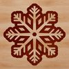 A stylized illustration of a snowflake with delicate details, suitable for digital designs and crafts.