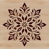 Winter Snowflake Ornament Vector A stylized, symmetrical winter ornament in the shape of a snowflake, suitable for digital use and customization.