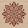 Delicate Snow Crystal Pattern An intricately detailed snow crystal with radial patterns, ideal for use in digital designs and craft projects.