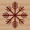 Frosty Delight A delicate, six-pointed snowflake design with intricate patterns and frosty details.