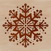 Stylized Christmas Decoration A stylized illustration of a single snowflake with intricate details.