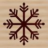 An elegant illustration of a single six-pointed snowflake with symmetrical patterns.