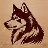 Free Vector Clip Art of a Beautiful Husky A digital illustration of a Husky dog breed, suitable for vector design and cutting machine projects.