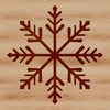 Simple Stylized Snowflake Design An isolated illustration of a stylized snowflake design suitable for winter themes.