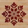 Close-up illustration of a single snowflake with intricate details.