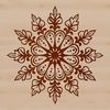Delicate ornate snowflake design with intricate patterns.