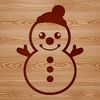 Free Vector Snowman Illustration A winter-themed snowman made from snowflakes in a vector graphic format.