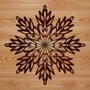 Winter Wonderland Decorations SVG Design Snowflake SVG design for winter decorations or Christmas crafts.