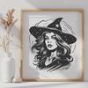 Stunning Witch In SVG & DXF