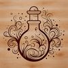 An intricate vector design featuring a gothic-inspired witchcraft theme, suitable for various craft projects or designs.