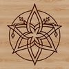 Mystical Pentagram Art A vector illustration of a mystical pentagram surrounded by occult symbols, inspired by Halloween magic.