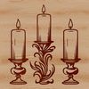 Dark Magic Cauldron Scene A witch's cauldron surrounded by candles, mysterious herbs, and spellbooks, set against a dark gothic background.