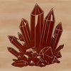 Gothic Crystal Witchcraft Symbol Illustrative witchcraft symbol in a gothic style featuring crystals.