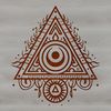 Gothic Inspired Magic Book Art A detailed illustration of a witch's spellbook with mystical symbols and the eye of providence in a gothic-inspired style.