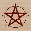 Witchcraft Illustration Vector Art A dark-angled illustration of a witch's symbol, featuring a stylized pentagram surrounded by mystical elements.