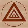 A simple line drawing of a witchcraft symbol featuring the Eye of Providence.