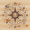 Intricate Gothic Ornament SVG Art A stylized illustration of a witch's symbol, featuring intricate details and ornate elements.