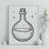 Stunning Potion Bottle In PDF & PNG