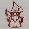 Medieval Fantasy Character SVG A medieval-style wizard in a fantasy setting, designed with vector art.