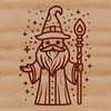 A fantastical wizard character depicted in a vector format, suitable for various digital applications and design projects.