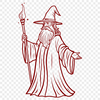 Free Free Wizard Drawing