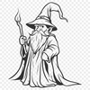 Wizard Design In SVG, PNG, PDF And DXF Formats