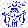 Unique Wizard Clip Art PDF - Free Download