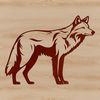 Vector Wolf Graphics Art A single standing wolf depicted in detailed vector graphics.