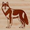 Free Standing Wolf SVG Clip Art Download A standing wolf illustration in vector format.