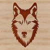 Detailed Wolf Head Design Vector Graphics A detailed illustration of a wolf's head, suitable for cutting machine designs.
