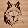 Wild Wolf Portrait in Vector Format Illustrative vector art of a wild animal's head, specifically a wolf.