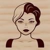 Scalable Woman Illustration A high-resolution, scalable illustration of a female figure.