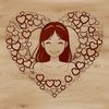 Heart-filled Woman Clip Art Female figure with heart symbols, ideal as clip art for Mothers Day or general female-themed designs.