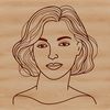 A digital illustration of a woman, designed as vector art for various uses.