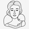 Free Vector Graphic Design A digital illustration of a woman in a versatile design format suitable for various applications.