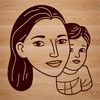 Woman Figurative Art Design A detailed illustration of a mother figure, suitable for digital crafting and design projects.