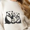 Realistic Badger Vector Design An SVG vector design featuring a realistic badger, ideal for personal or commercial projects.