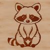 Raccoon silhouette in vector design format suitable for digital cutting machines.