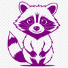 An illustration of a racoon in vector format.