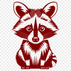 Free Raccoon Graphic Design Illustration A high-resolution clip art design of a raccoon suitable for digital crafting and graphic design projects.