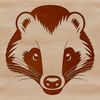 Free Badger Vector Graphics Download A detailed illustration of a badger in a natural habitat.