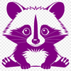 A raccoon clip art illustration in vector format.