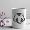 Free Badger Clip Art Illustration of a wild badger, created as a vector design suitable for various cutting machines and laser cutters.