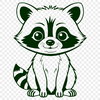 Raccoon Clip Art SVG Vector Graphic A raccoon SVG graphic design element suitable for cutting machines and laser engraving tools.