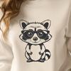 A cartoon racoon illustration in vector format, suitable for various design applications.
